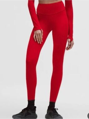 lululemon athletica Bright Red High-Rise Leggings